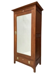 Arts & Crafts One-Door Armoire or Wardrobe Onder den Sint Maarten Style, 1900s
